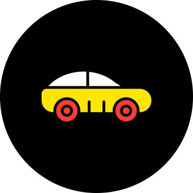 Araba simgesinin vektör illüstrasyonu