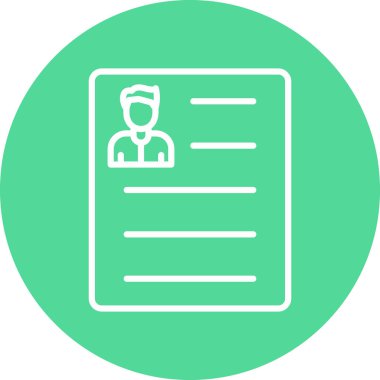 Kimlik kartı. Web simgesi vektör illüstrasyonu