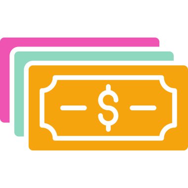 nakit para dolar düz vektör simgesi