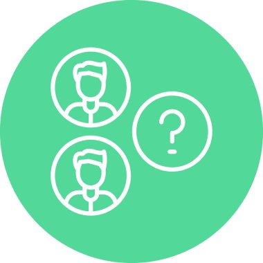 Soru vektörü simgesi kolayca düzenlenebilir ya da değiştirilebilir