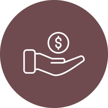 Dolar. vektör simgesi basit resimleme