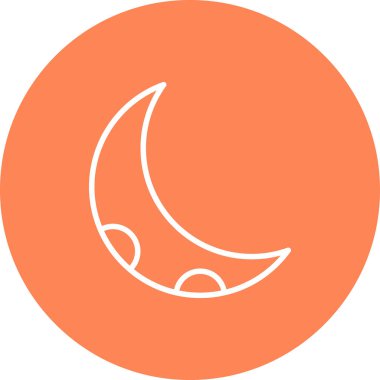 Ay vektör simgesi modern basit vektör çizimi