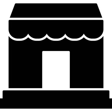 Bina. Web simgesi basit illüstrasyon