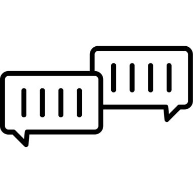 baloncuk sohbet ileti simgesi ana hat biçiminde