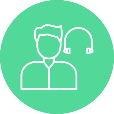 Bir insan simgesinin vektör illüstrasyonu