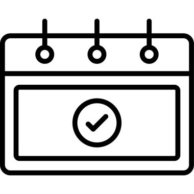 Kontrol listesi. Web simgesi basit tasarım