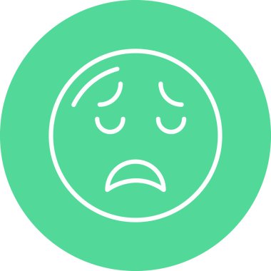 üzgün yüz simgesi vektör illüstrasyonu