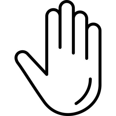 Eldiven simgesiyle el, taslak biçimi