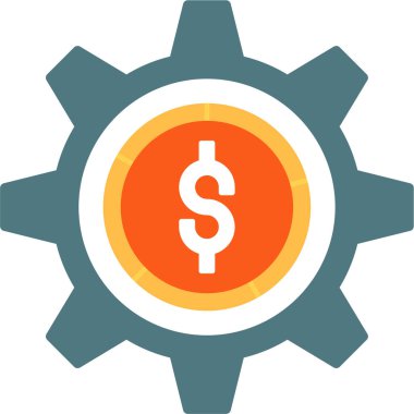 Para düz simgesi, vektör, illüstrasyon