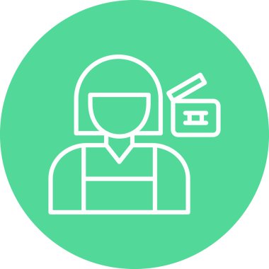 Kadın simgesinin vektör illüstrasyonu