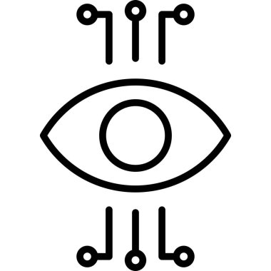 Göz tarama göz simgesi ana hat biçiminde