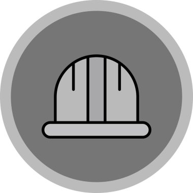 Çember içinde kask vektörü simgesi