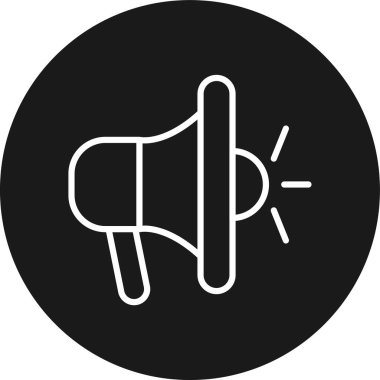 anons hoparlörü. Beyaz arkaplanda izole edilmiş web tasarımı için hoparlör vektör simgesinin basit çizimi