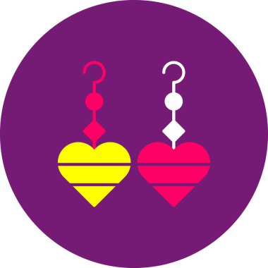 kalp ve halka vektör ikonu. resimleme