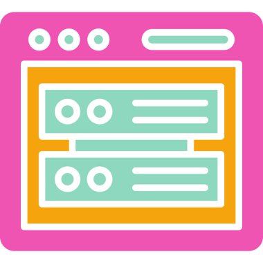 Bilgisayar. Web simgesi vektör illüstrasyonu