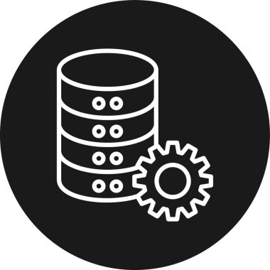 Sunucu. Web simgesi basit illüstrasyon