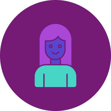 kadın avatar simge. vektör çizim