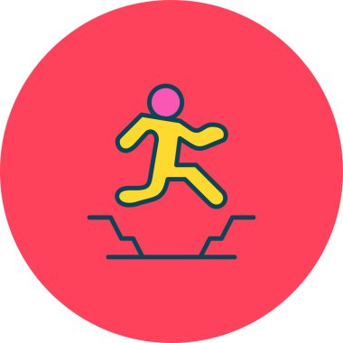 atlama simgesi vektör illüstrasyonu