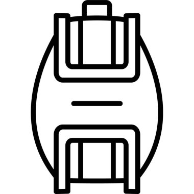 Sırt çantası. Web simgesi basit illüstrasyon