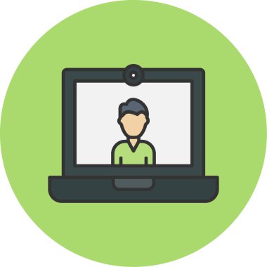 Çevrimiçi eğitim vektörü simgesi