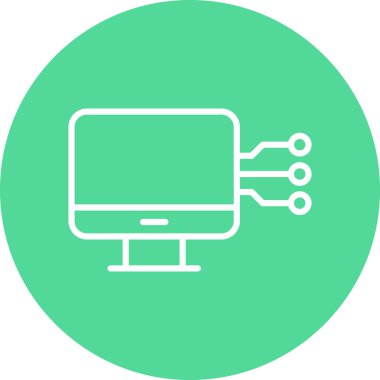 Bilgisayar. Web simgesi basit illüstrasyon