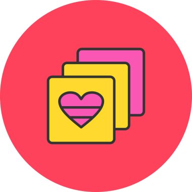 Bir kalp simgesinin vektör illüstrasyonu