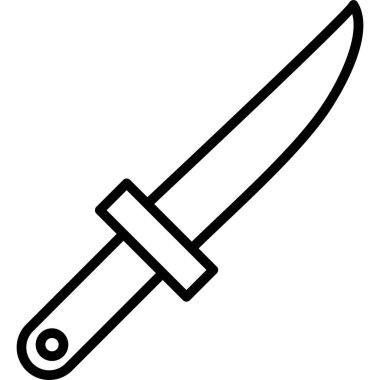 Kılıç. Web simgesi basit illüstrasyon