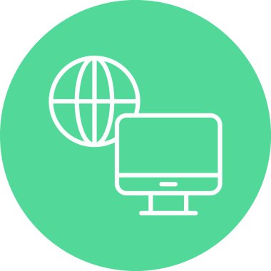 internet vektör simgesi modern basit tasarım illüstrasyonu