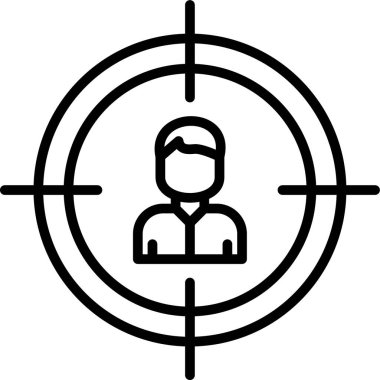 Hedef. Web simgesi basit illüstrasyon