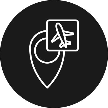 Harita işaretleyici konum simgesi ana hat biçiminde