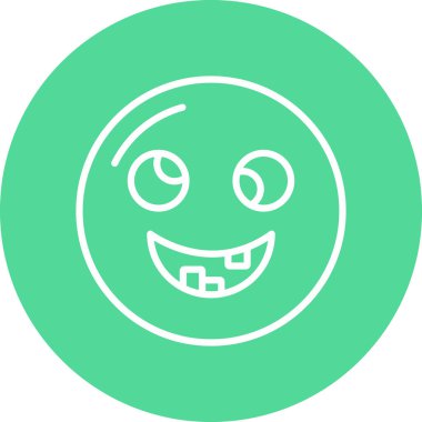 Bir gülen yüz simgesinin vektör illüstrasyonu