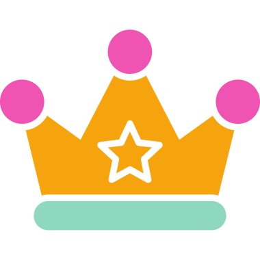 taç düz vektör simgesi