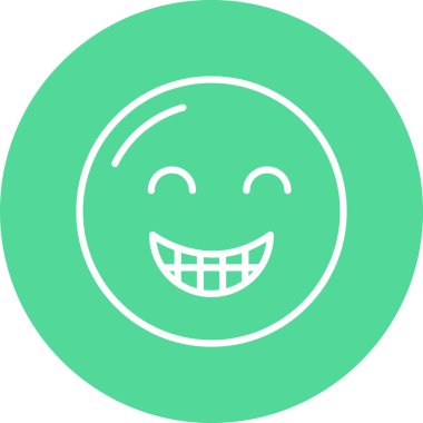 Mutlu gülümseme vektör simgesi