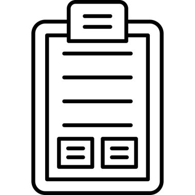 Kağıt sayfa simgesi ana hat vektörü. kağıt sayfa