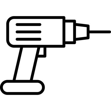 tornavida simgesi. Beyaz üzerinde izole edilmiş web tasarımı için tornavida vektör simgesinin ana hatları