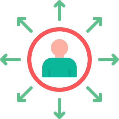 Bir insan simgesinin vektör illüstrasyonu