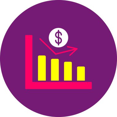 Bir dolar işareti simgesinin vektör illüstrasyonu