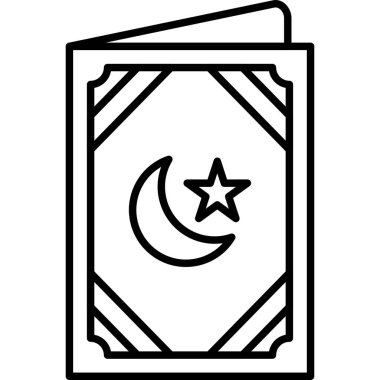 Kuran ikon vektör illüstrasyonu