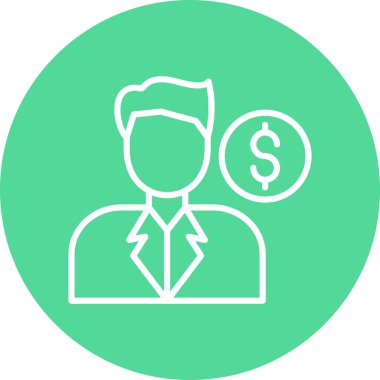 İş adamı. Basit illüstrasyon