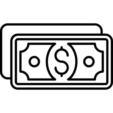 Para çantası ikonu. Beyaz arkaplanda izole edilmiş web tasarımı için dolar dolar çanta vektör simgesi