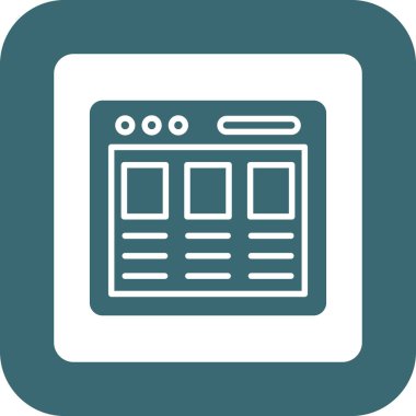 Web arayüzü simgesi, vektör illüstrasyonu