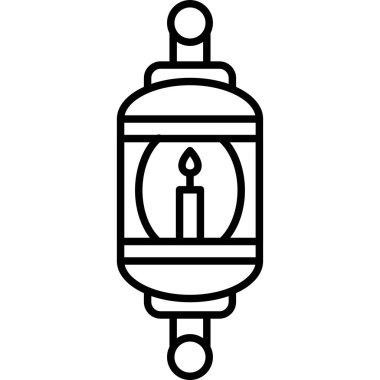 fener simgesi. Web için fener vektör simgelerinin basit çizimi