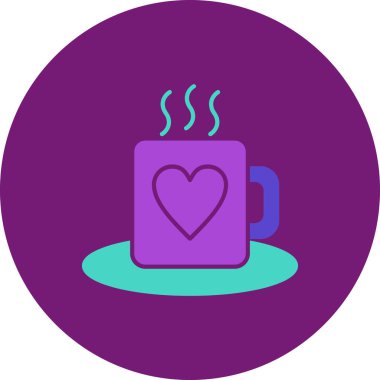 Kahve. Web simgesi basit illüstrasyon