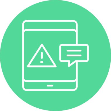 Mesaj var. Web simgesi basit illüstrasyon