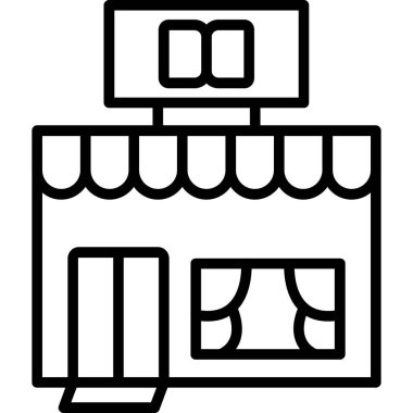 Bina. Web basit illüstrasyonu