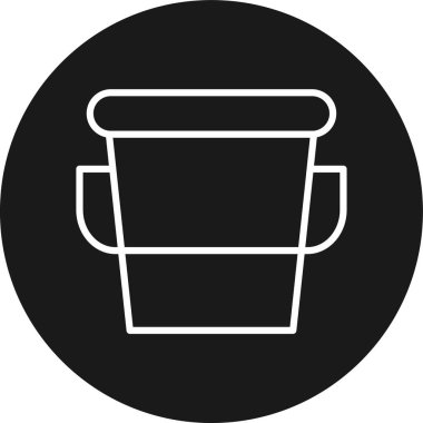 Kova. Web simgesi basit illüstrasyon