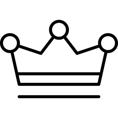 Taç vektör simgesi. Beyaz arkaplan üzerinde izole edilmiş özet vektör çizgisi.