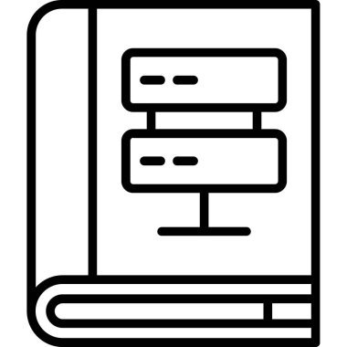 kitap web simgesi, basit vektör illüstrasyonu