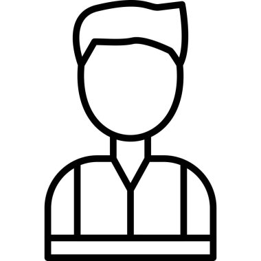 avatar man kullanıcı simgesi ana hatlar biçiminde