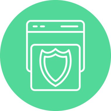 Güvenlik simgesinin vektör illüstrasyonu